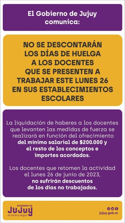 No se descontar&aacute; al docente que vaya a dar clases
