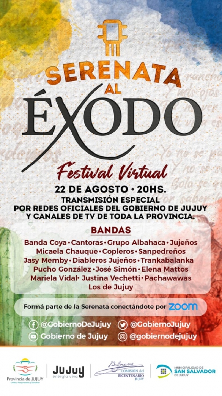 Serenata al Exodo en modo virtual