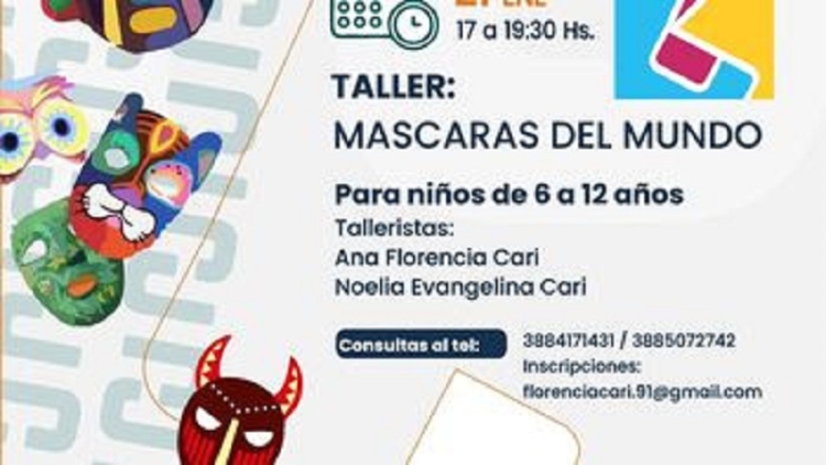 Taller de m&aacute;scaras del mundo para ni&ntilde;os: una invitaci&oacute;n especial a vivir una experiencia art&iacute;stica