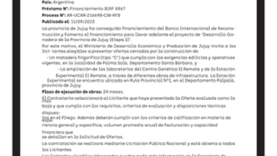 Llamado a licitaci&oacute;n para el programa GIRSAR
