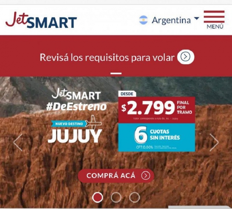 JetSmart confirm&oacute; para octubre sus vuelos desde Jujuy