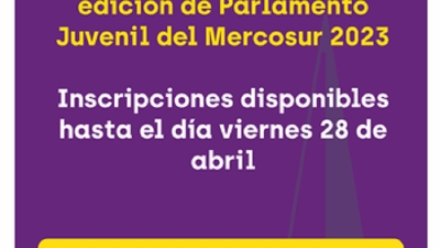 Convocatoria a la 14&deg; edici&oacute;n de Parlamento Juvenil del Mercosur 2023