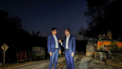 La Mendieta: Sadir destac&oacute; el avance de las obras sobre Ruta 56