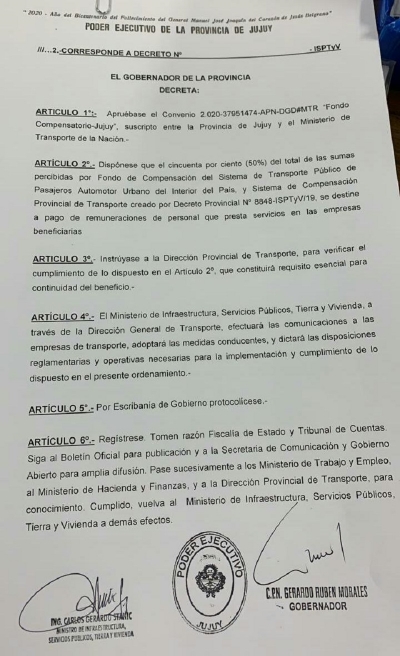 El 50% del subsidio al transporte se destinar&aacute; a sueldos