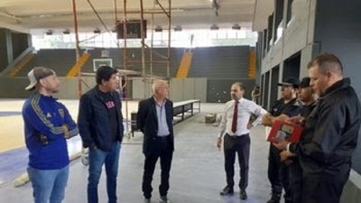 Operativo para el partido de reinauguraci&oacute;n del Estadio Federaci&oacute;n de B&aacute;squet