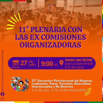 Este s&aacute;bado en Jujuy, plenaria con ex comisiones de anteriores encuentros de mujeres y disidencias