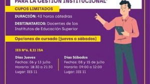 Invitan a docentes de nivel Superior a inscribirse a la capacitaci&oacute;n "A Rodar por Jujuy Coordenadas para la gesti&oacute;n institucional"