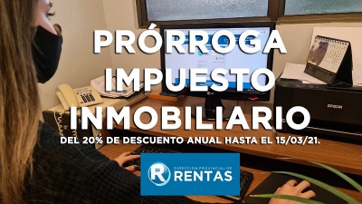 Pr&oacute;rroga de la bonificaci&oacute;n del 20% para el pago del Impuesto Inmobiliario Anual