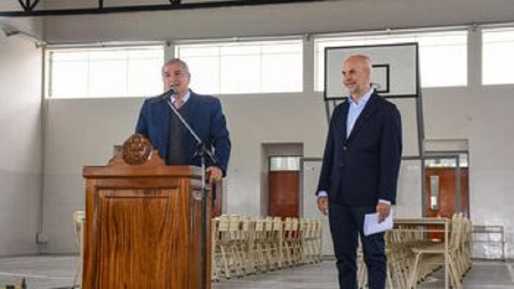 Morales y Larreta inauguraron cinco edificios educativos construidos con la energ&iacute;a de la Puna