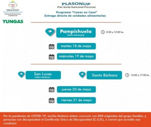 Familias de Pampichuela recibir&aacute;n unidades alimentarias
