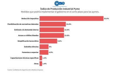 La industria pyme cay&oacute; 20,4% anual en junio