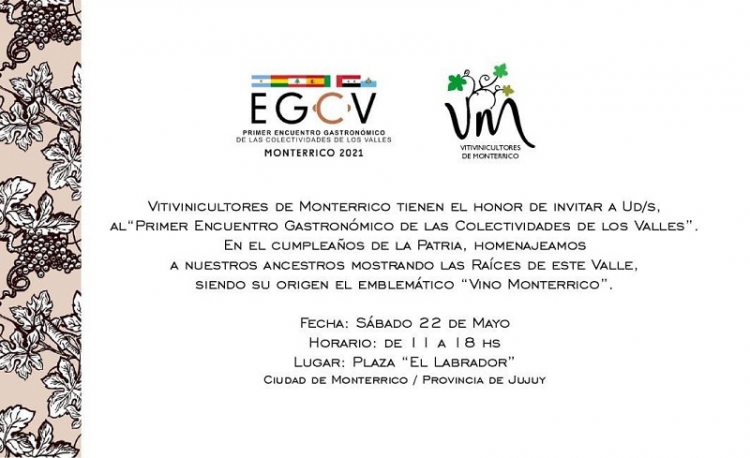 Primer Encuentro Gastron&oacute;mico de Colectividades de los Valles