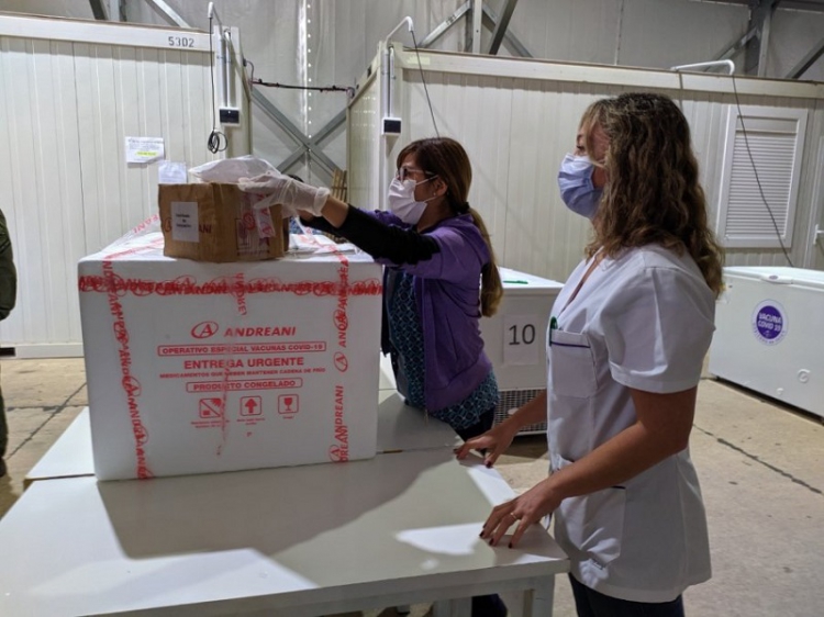 Llegaron 2.500 nuevas vacunas de la primera dosis de Sputnik-V