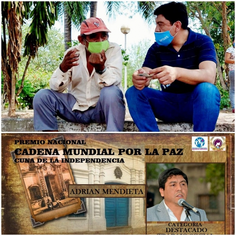 Adri&aacute;n Mendieta ser&aacute; reconocido en Tucum&aacute;n por su tarea Social