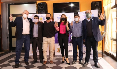 Rub&eacute;n Rivarola acompa&ntilde;&oacute; la presentaci&oacute;n de candidatos en San Pedro