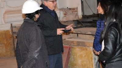 Obras de restauraci&oacute;n en la sala mayor del Teatro Mitre