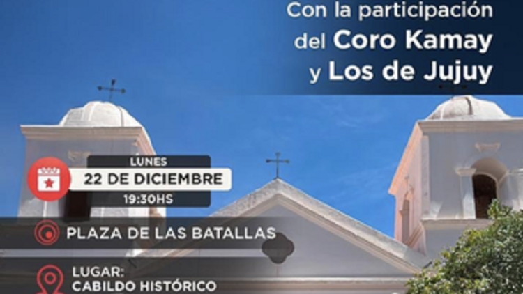 Concierto Navide&ntilde;o con el Coro Kamay y Los de Jujuy cierran el a&ntilde;o en la Plaza de las Batallas