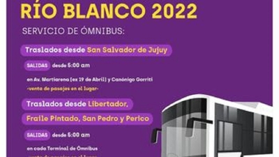 Servicio de &oacute;mnibus a R&iacute;o Blanco, viernes y domingo