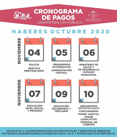 El mi&eacute;rcoles 4 comienza el pago de sueldos a trabajadores estatales