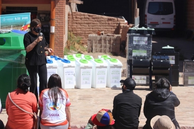 Inician experiencia piloto de separaci&oacute;n de residuos en comunidades del Zenta y Uqu&iacute;a