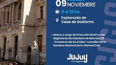 Cambio de guardia de honor de la Bandera Nacional de la Libertad Civil