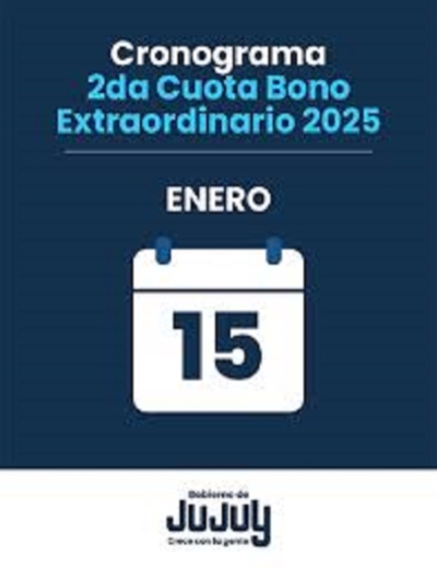 Este jueves 15 de enero se acredita la segunda cuota del bono de fin de a&ntilde;o