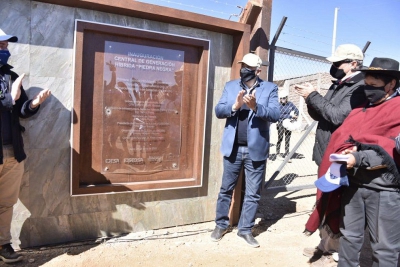 Morales inaugur&oacute; la primera planta t&eacute;rmica-fotovoltaica con bater&iacute;as de ion-litio del mundo