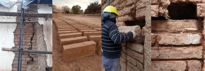 Avanza la obra que devolver&aacute; a la iglesia de Uqu&iacute;a seguridad estructural