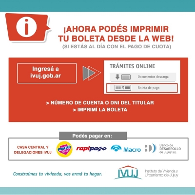 Desde la web del IVUJ puede imprimirse la boleta