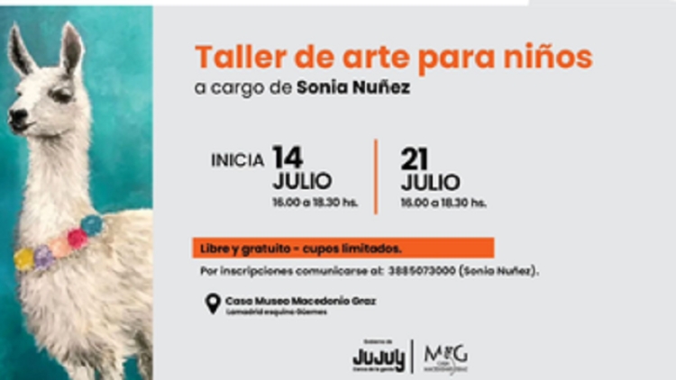 Taller de arte para ni&ntilde;os en la Casa Macedonio Graz