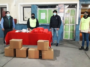 Se entregaron kits de bioseguridad a voluntarios sociales de La Mendieta