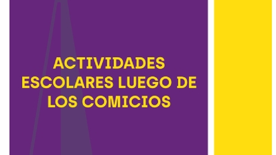 Actividades escolares luego de los comicios