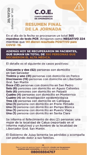 INFORME C.O.E N&deg;140