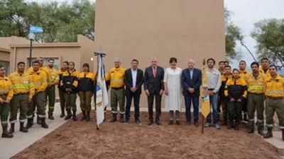 Morales inaugur&oacute; una nueva Base de Incendios de Vegetaci&oacute;n y Emergencias Ambientales en Palma Sola