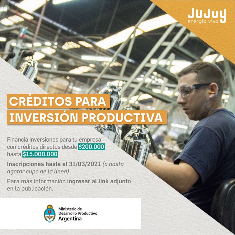Nuevos cr&eacute;ditos para inversi&oacute;n productiva