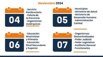 El lunes 4 de noviembre inicia cronograma de pago a agentes de la repartici&oacute;n p&uacute;blica
