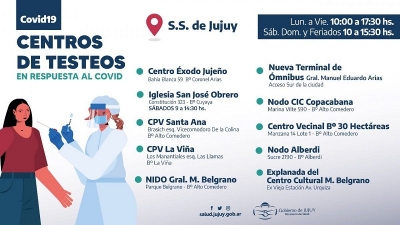 Covid-19. Centros de Testeo de capital atender&aacute;n en nuevo horario