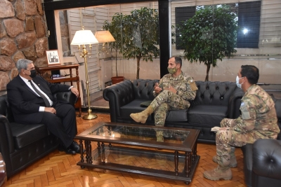 El vicegobernador recibi&oacute; la visita protocolar del comandante de la 1. &ordf; division de ejercito argentino