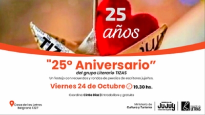 El grupo literario Tizas celebra sus 25 a&ntilde;os de trayectoria