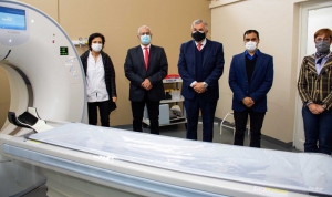 Morales inaugur&oacute; el equipo de tomograf&iacute;a para el hospital San Roque
