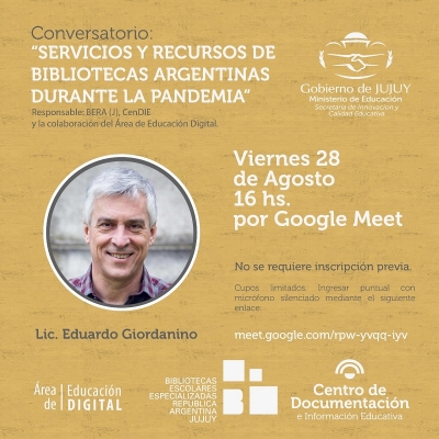 Conversatorio virtual: &ldquo;servicios y recursos de bibliotecas argentinas durante la pandemia&rdquo;